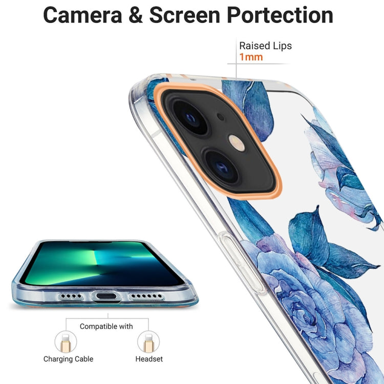 For iPhone 11 Ring IMD Flowers TPU Phone Case