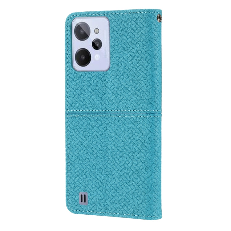 For OPPO Realme C31 4G Global Woven Texture Stitching Magnetic PU Leather Phone Case