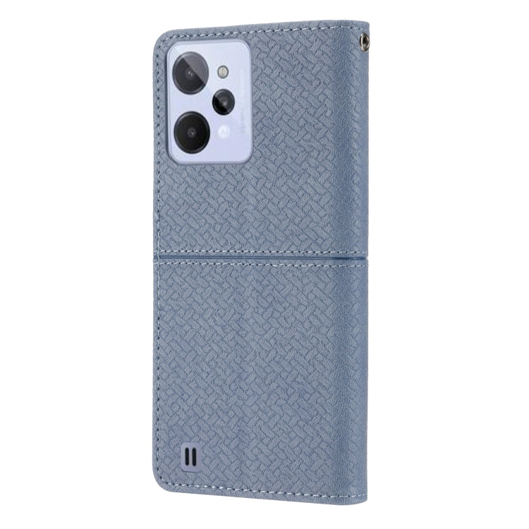 For OPPO Realme C31 4G Global Woven Texture Stitching Magnetic PU Leather Phone Case