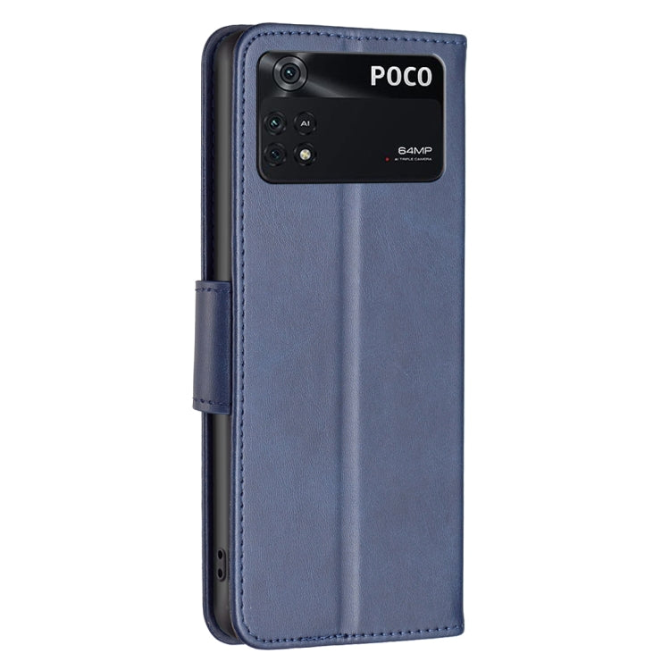For Xiaomi Poco M4 Pro Lambskin Texture Pure Color Flip Leather Phone Case