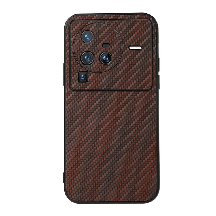For vivo X80 Pro Accurate Hole Carbon Fiber Texture Shockproof Case