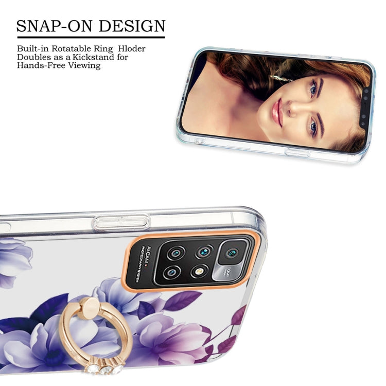For Xiaomi Redmi 10 Ring IMD Flowers TPU Phone Case