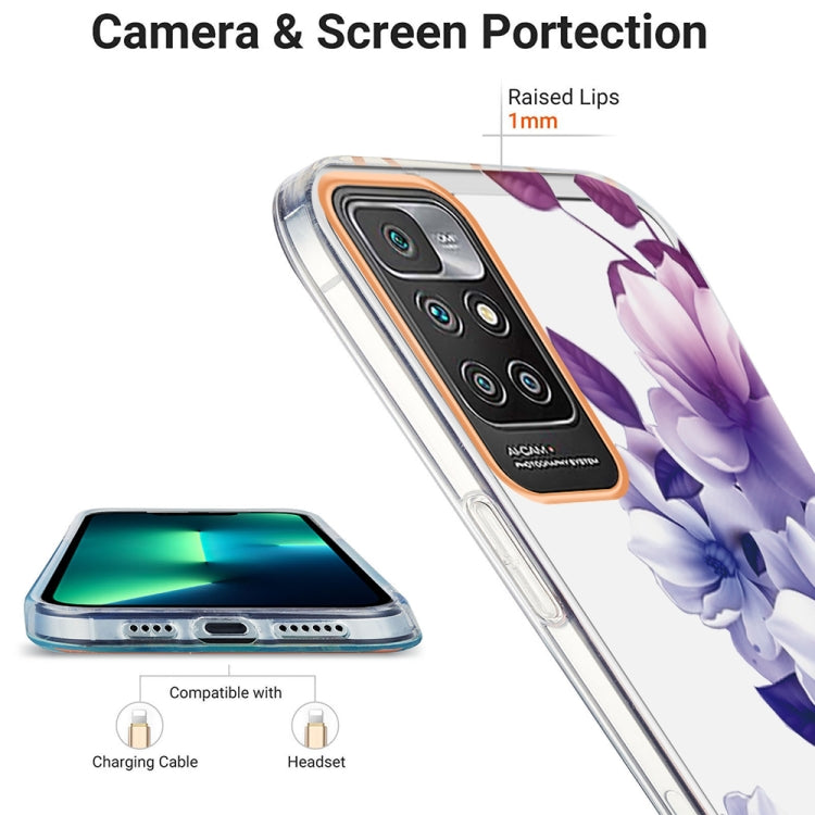 For Xiaomi Redmi 10 Ring IMD Flowers TPU Phone Case