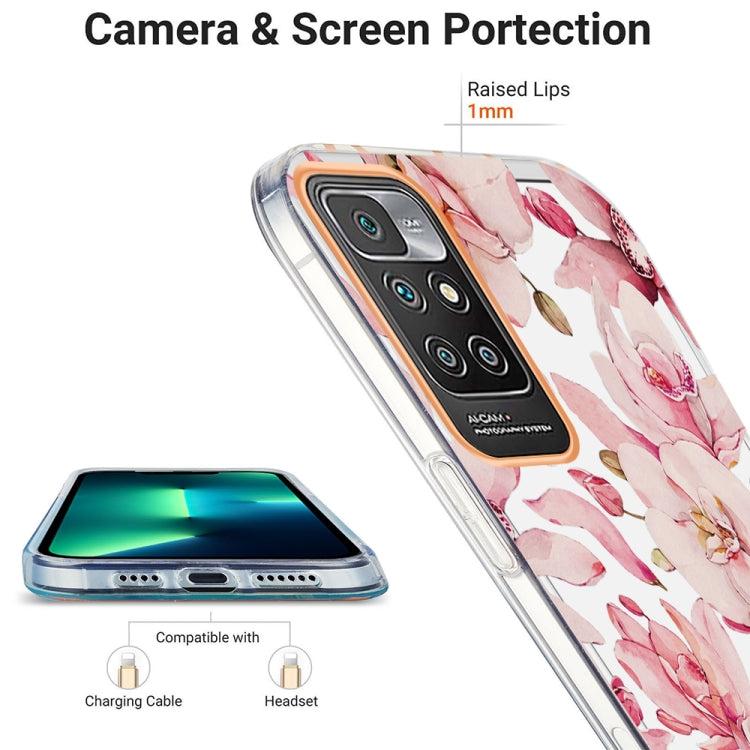 For Xiaomi Redmi 10 Ring IMD Flowers TPU Phone Case