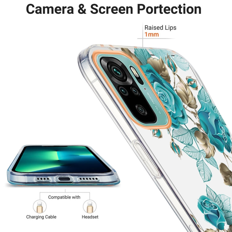 For Xiaomi Redmi Note 10S / Note 10 4G Ring IMD Flowers TPU Phone Case