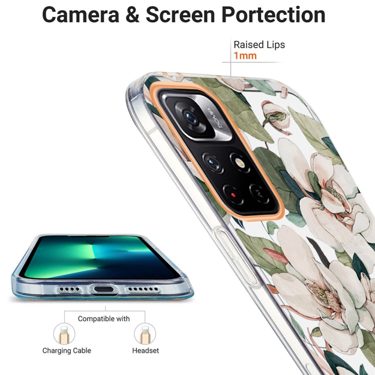 For Xiaomi Redmi Note 11 5G / Poco M4 Pro 5G Ring IMD Flowers TPU Phone Case