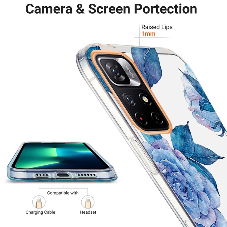 For Xiaomi Redmi Note 11 5G / Poco M4 Pro 5G Ring IMD Flowers TPU Phone Case