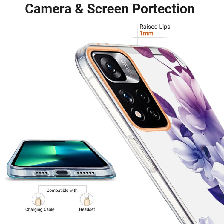 For Xiaomi Redmi Note 11 Pro / Note 11 Pro+ Ring IMD Flowers TPU Phone Case