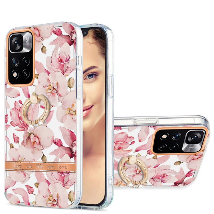 For Xiaomi Redmi Note 11 Pro / Note 11 Pro+ Ring IMD Flowers TPU Phone Case