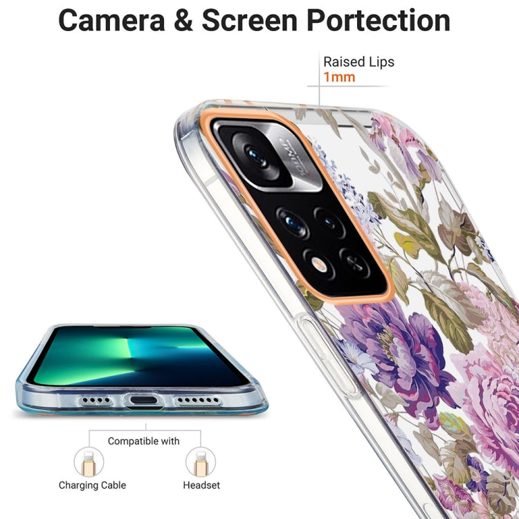 For Xiaomi Redmi Note 11 Pro / Note 11 Pro+ Ring IMD Flowers TPU Phone Case