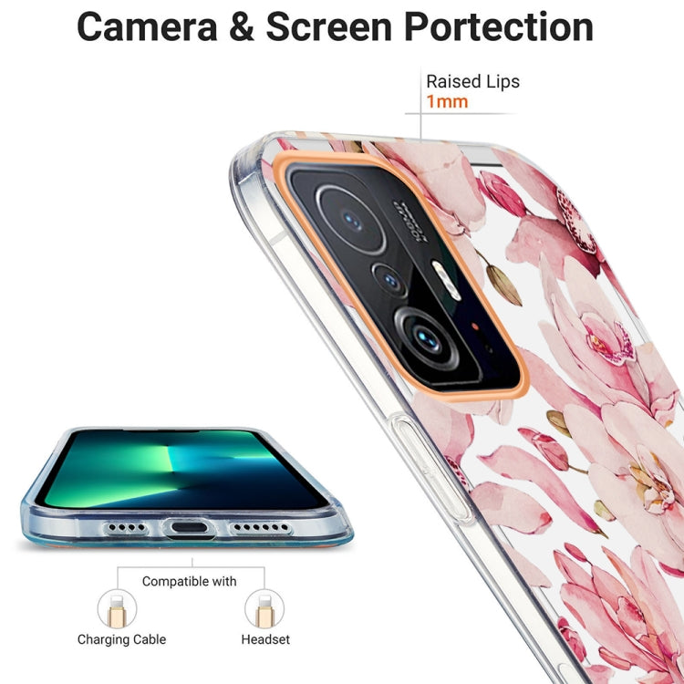 For Xiaomi Mi 11T Ring IMD Flowers TPU Phone Case