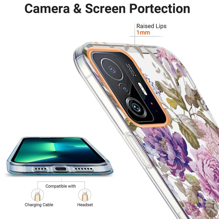 For Xiaomi Mi 11T Ring IMD Flowers TPU Phone Case