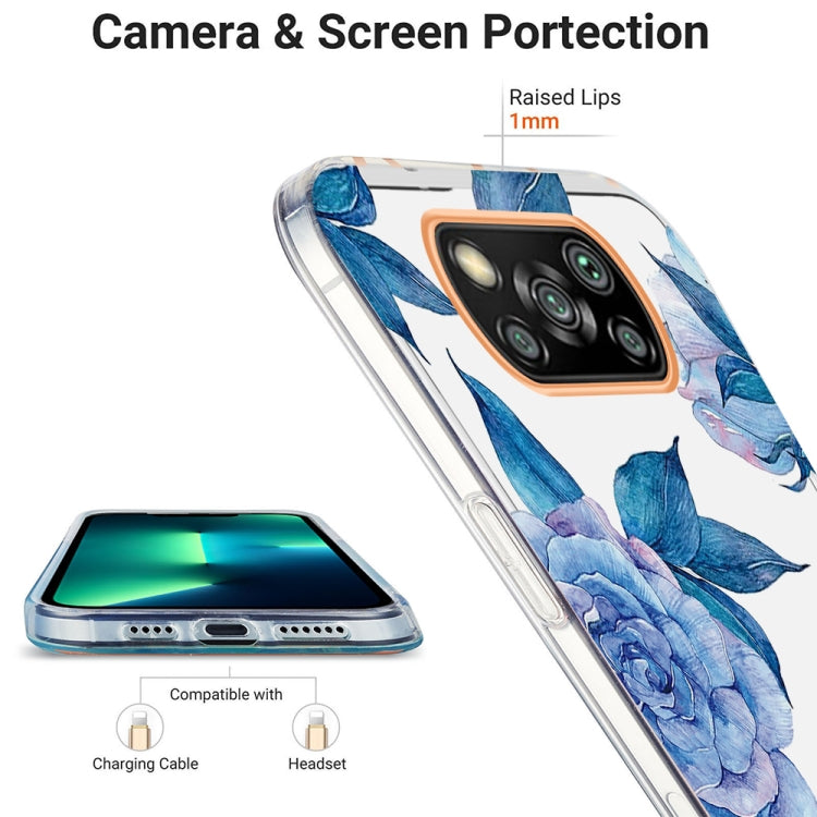 For Xiaomi Poco X3 NFC Ring IMD Flowers TPU Phone Case