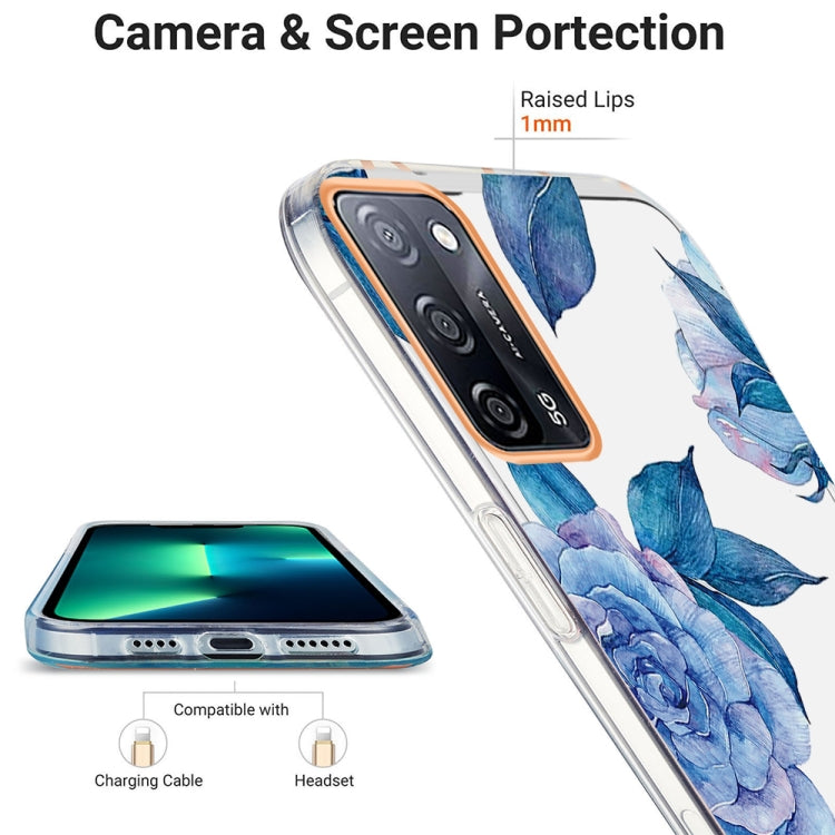 For OPPO A55 5G / A54 4G / A53S 5G / A16 / A54S 4G Ring IMD Flowers TPU Phone Case