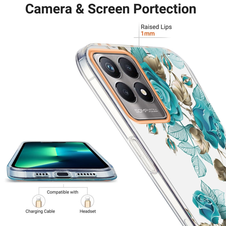 For OPPO Realme 8i Ring IMD Flowers TPU Phone Case