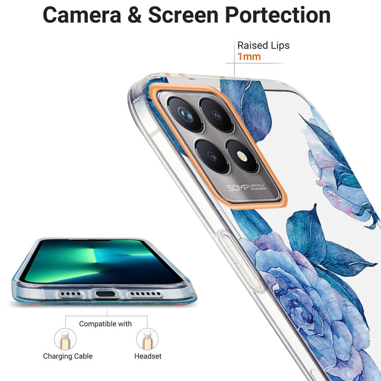 For OPPO Realme 8i Ring IMD Flowers TPU Phone Case