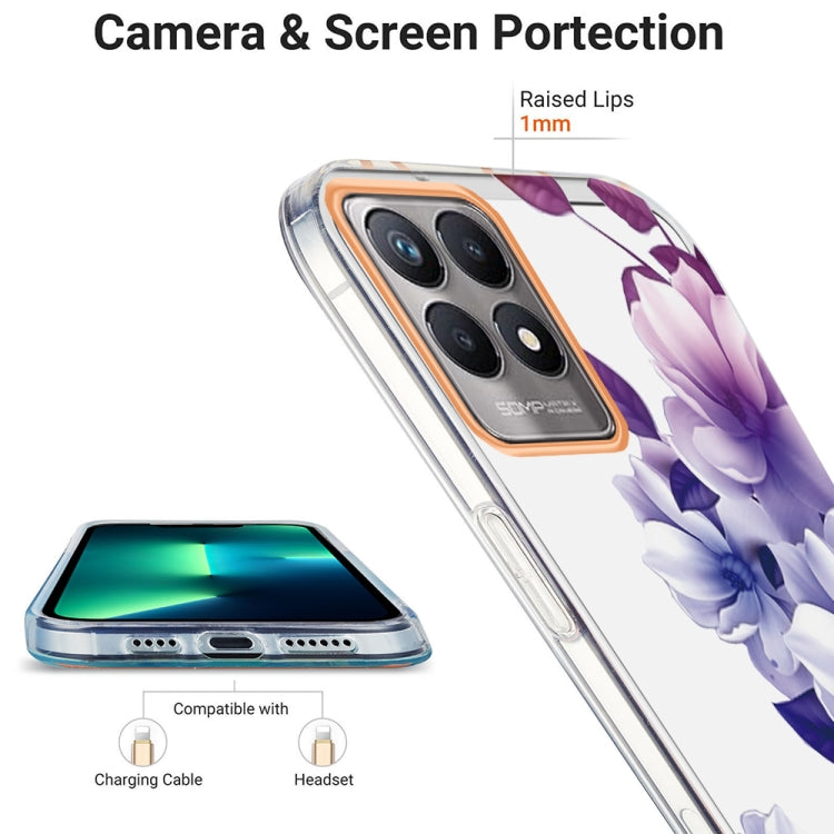 For OPPO Realme 8i Ring IMD Flowers TPU Phone Case