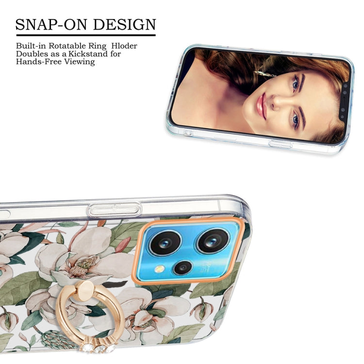 For OPPO Realme 9 Pro+ 5G Ring IMD Flowers TPU Phone Case