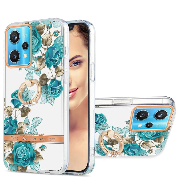 For OPPO Realme 9 Pro+ 5G Ring IMD Flowers TPU Phone Case
