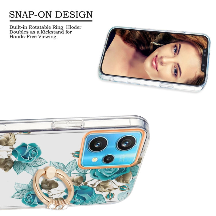 For OPPO Realme 9 Pro+ 5G Ring IMD Flowers TPU Phone Case