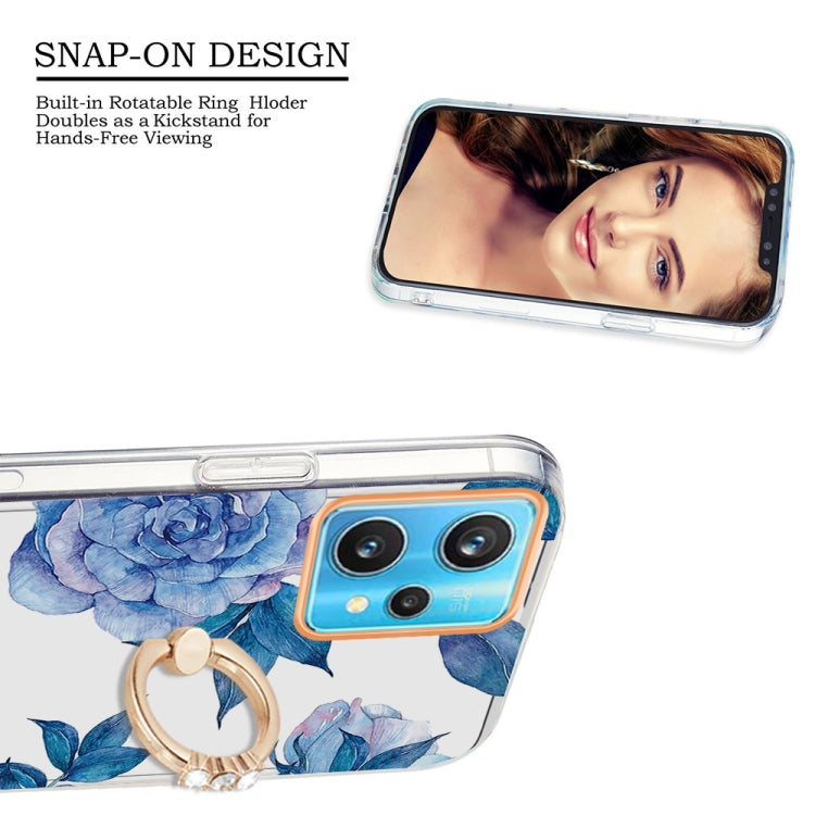 For OPPO Realme 9 Pro+ 5G Ring IMD Flowers TPU Phone Case