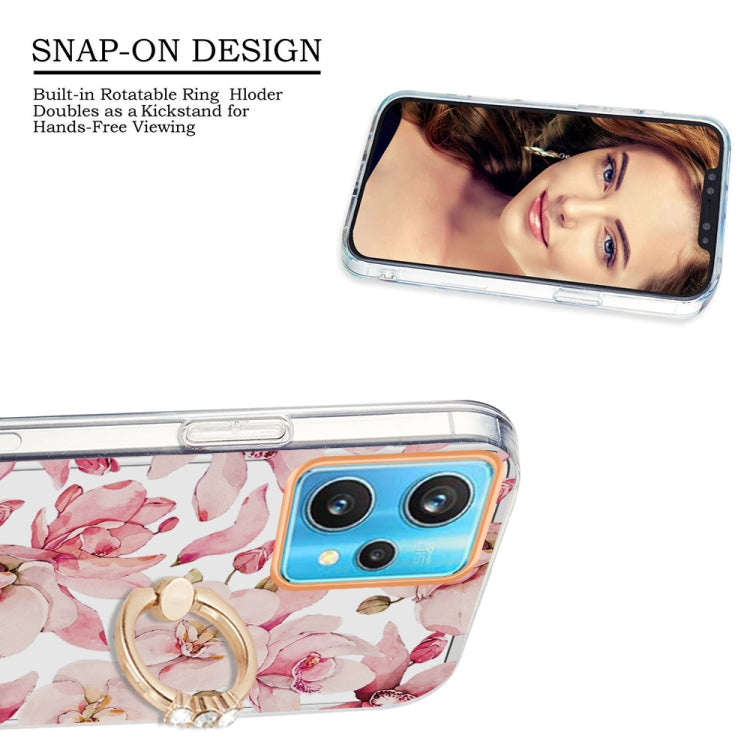 For OPPO Realme 9 Pro+ 5G Ring IMD Flowers TPU Phone Case