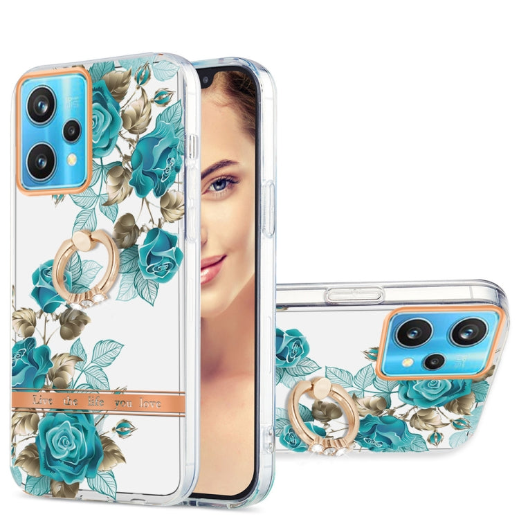 For OPPO Realme 9 Pro 5G Ring IMD Flowers TPU Phone Case