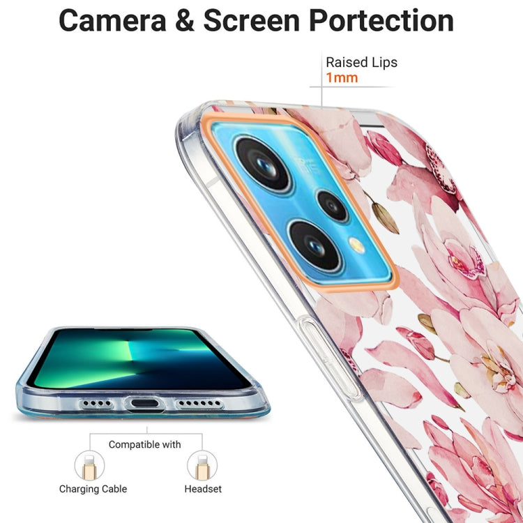 For OPPO Realme 9 Pro 5G Ring IMD Flowers TPU Phone Case