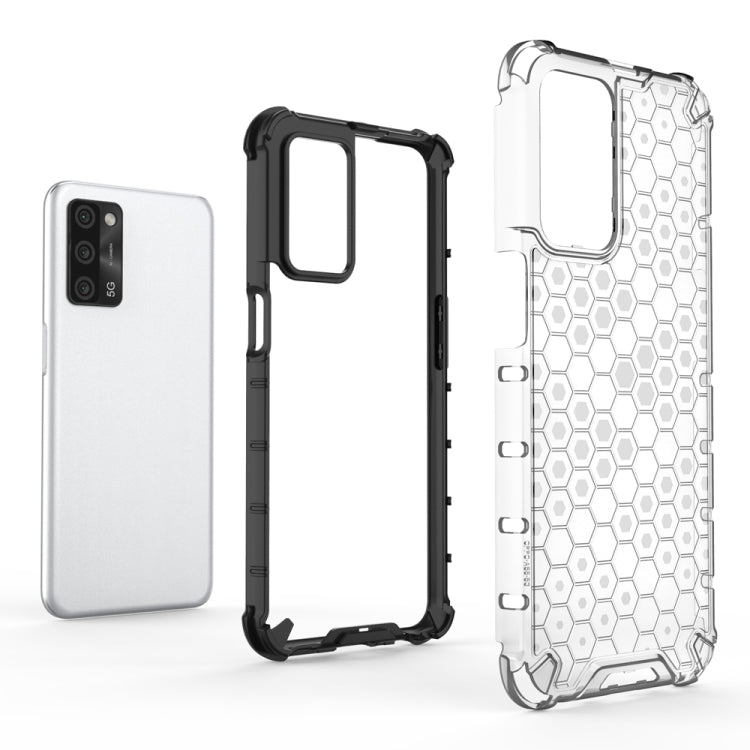 For OPPO A55 5G Shockproof Honeycomb PC + TPU Protective Case