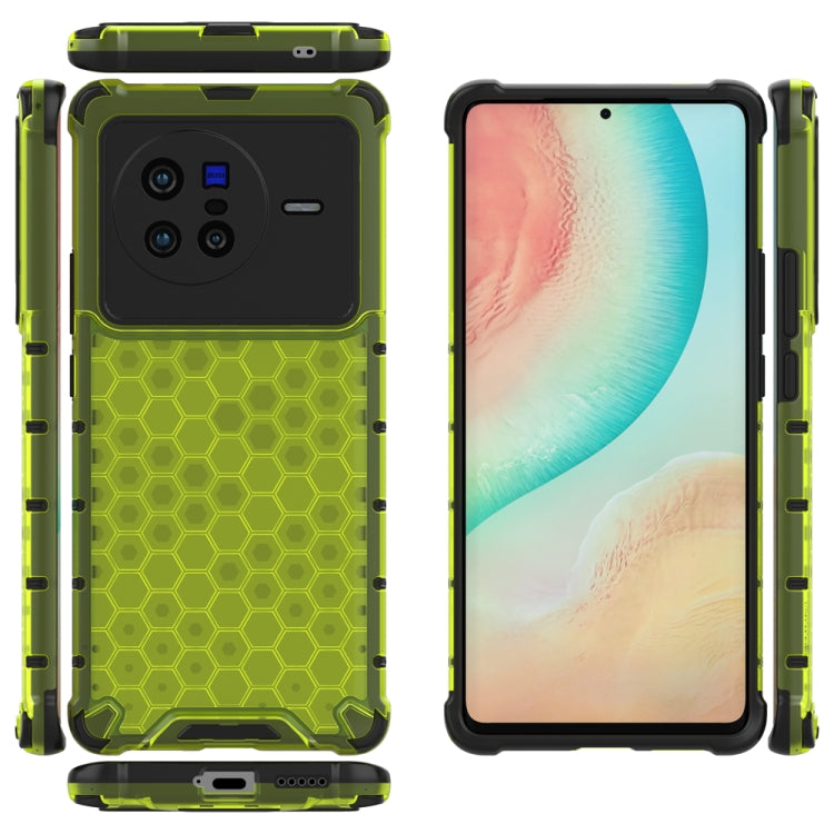 For vivo X80 5G China Shockproof Honeycomb PC + TPU Protective Case