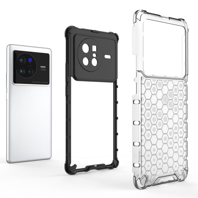 For vivo X80 5G China Shockproof Honeycomb PC + TPU Protective Case