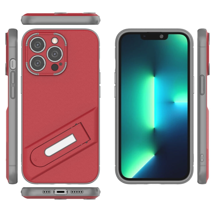 For iPhone 13 Pro Invisible Holder TPU + PC Phone Case