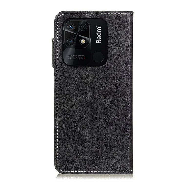 For Xiaomi Redmi 10C S-Type Stitching Calf Texture Leather Phone Case