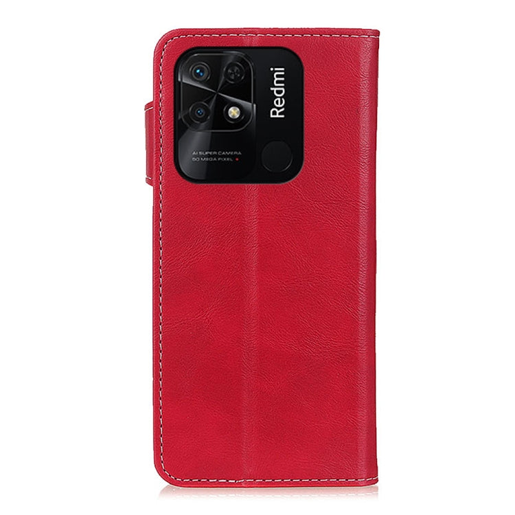For Xiaomi Redmi 10C S-Type Stitching Calf Texture Leather Phone Case