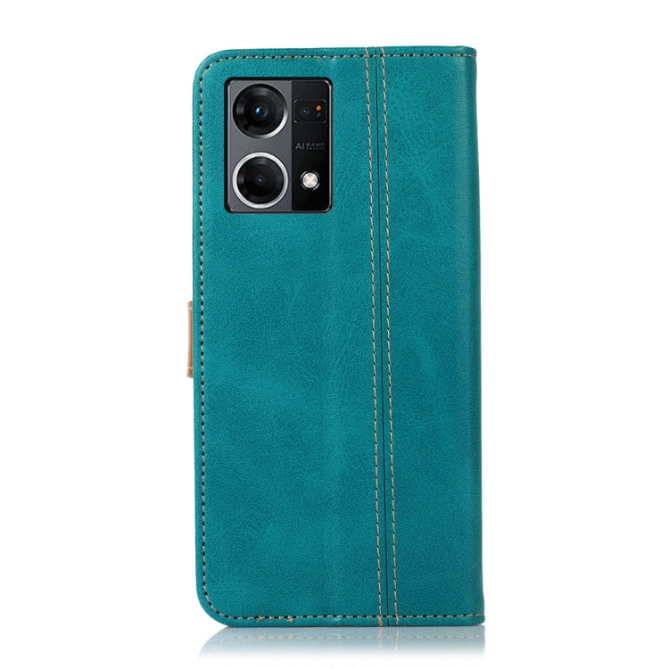 For OPPO Reno7 4G Global / F21 Pro Stitching Thread Calf Texture Leather Phone Case