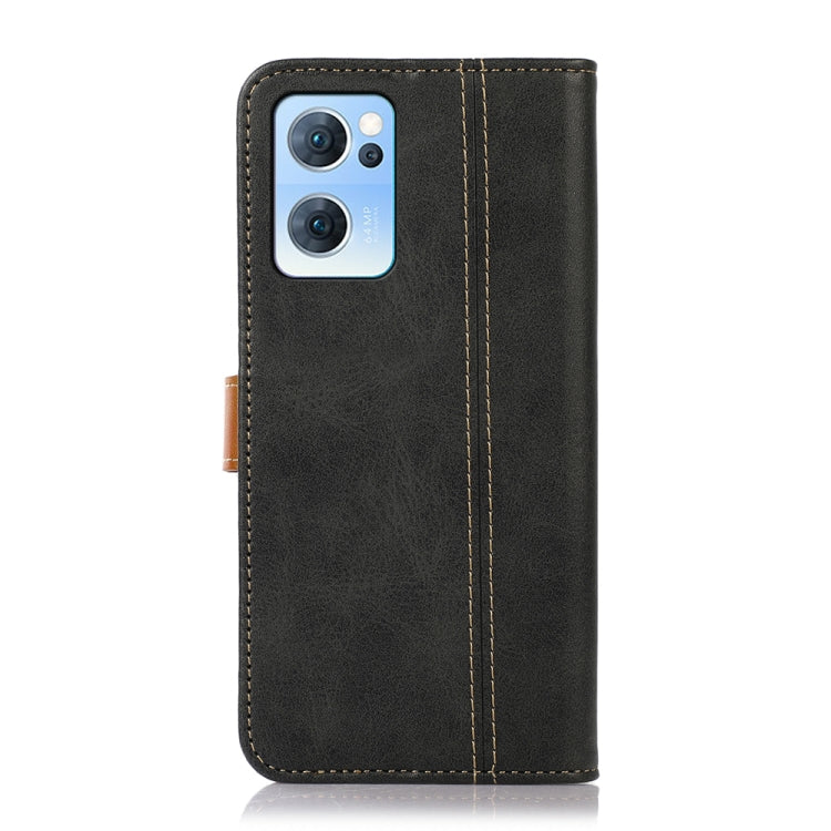 For OPPO Reno7 5G Global / Find X5 Lite Stitching Thread Calf Texture Leather Phone Case