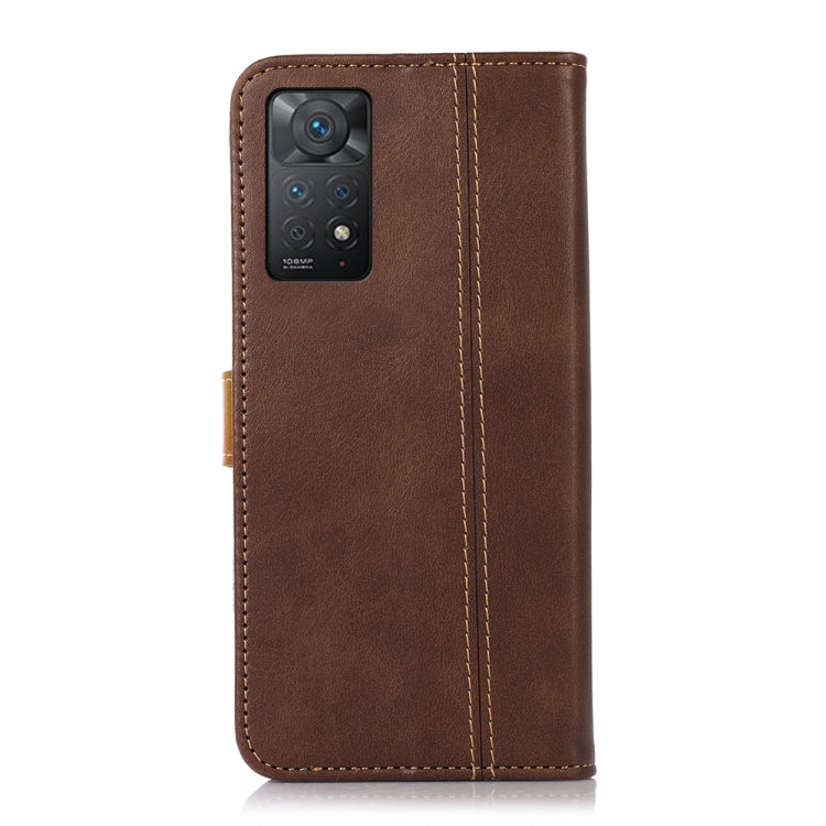 For Xiaomi Redmi Note 11 Pro 4G / 5G Global Stitching Thread Calf Texture Leather Phone Case