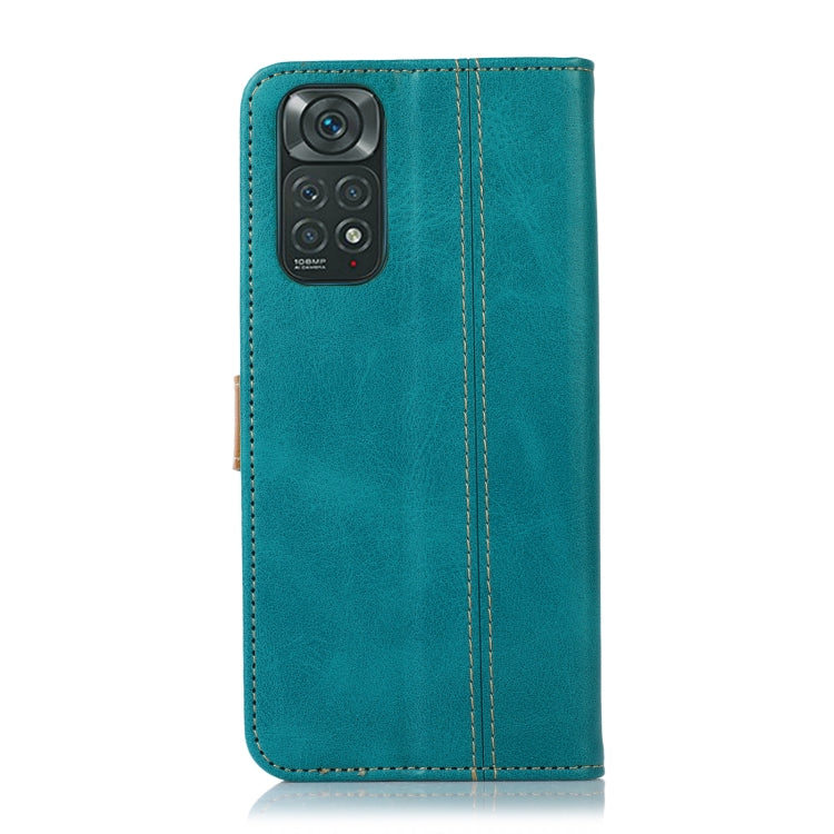 For Xiaomi Redmi Note 11S / 11 4G Stitching Thread Calf Texture Leather Phone Case