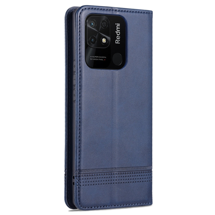 For Xiaomi Redmi 10C / 10 India AZNS Magnetic Calf Texture Flip Leather Phone Case