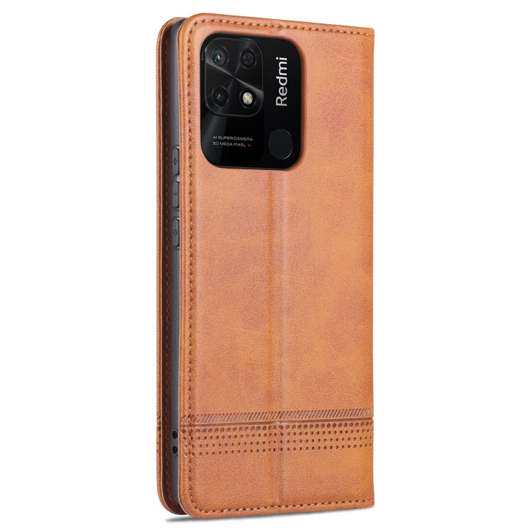 For Xiaomi Redmi 10C / 10 India AZNS Magnetic Calf Texture Flip Leather Phone Case
