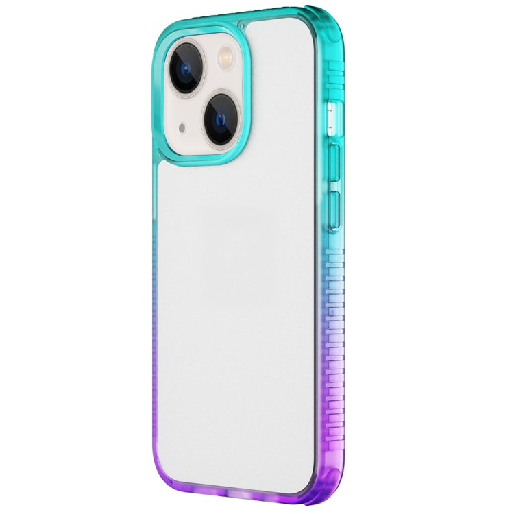 For iPhone 13 Colorful Gradient TPU + PC Phone Case