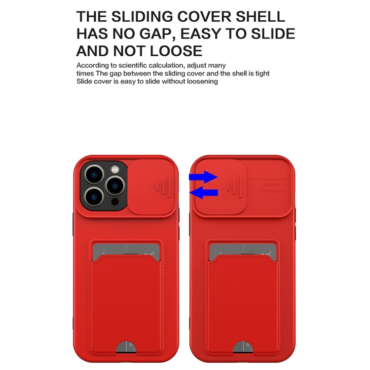 For iPhone 12 Pro Max 3 in 1 Sliding Camshield Card Phone Case