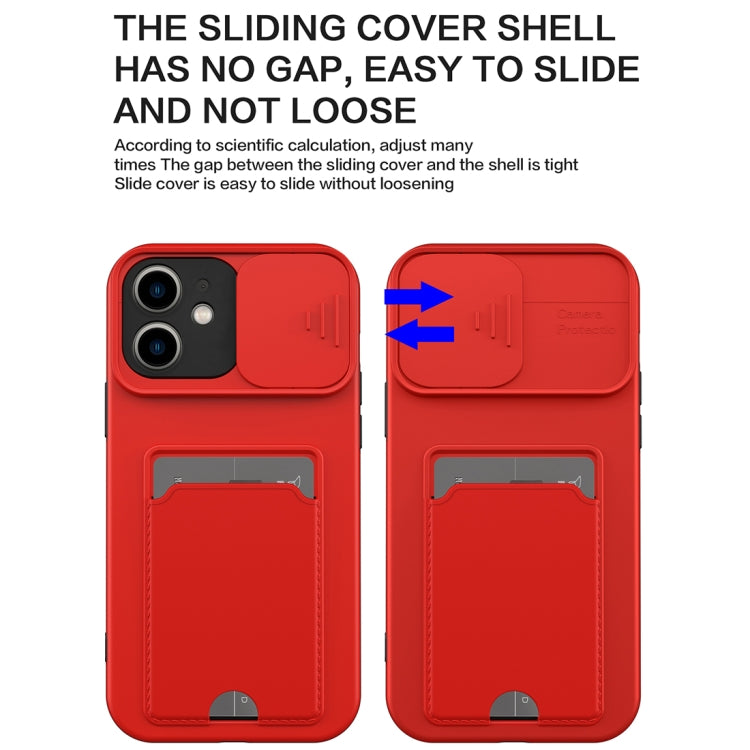 3 in 1 Sliding Camshield Card Phone Case For iPhone 11