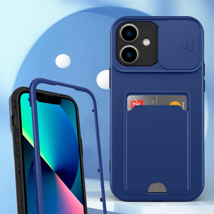 3 in 1 Sliding Camshield Card Phone Case For iPhone 11