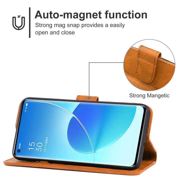 For OPPO Reno6 Pro 5G Snapdragon Leather Phone Case