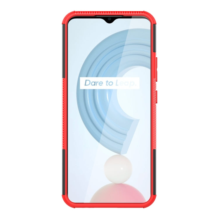 For OPPO Realme C21Y Tire Texture TPU + PC Phone Case with Holder