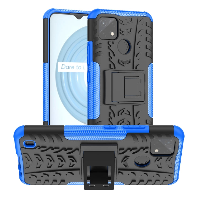 For OPPO Realme C21Y Tire Texture TPU + PC Phone Case with Holder