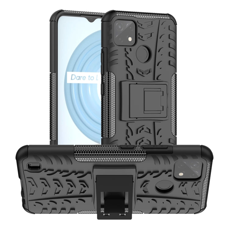 For OPPO Realme C21Y Tire Texture TPU + PC Phone Case with Holder