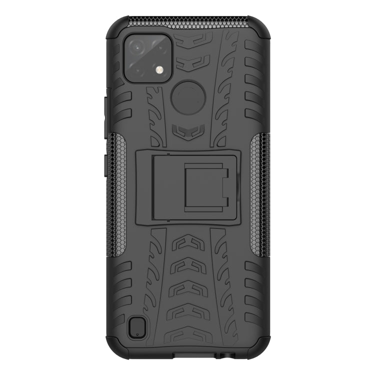 For OPPO Realme C21Y Tire Texture TPU + PC Phone Case with Holder