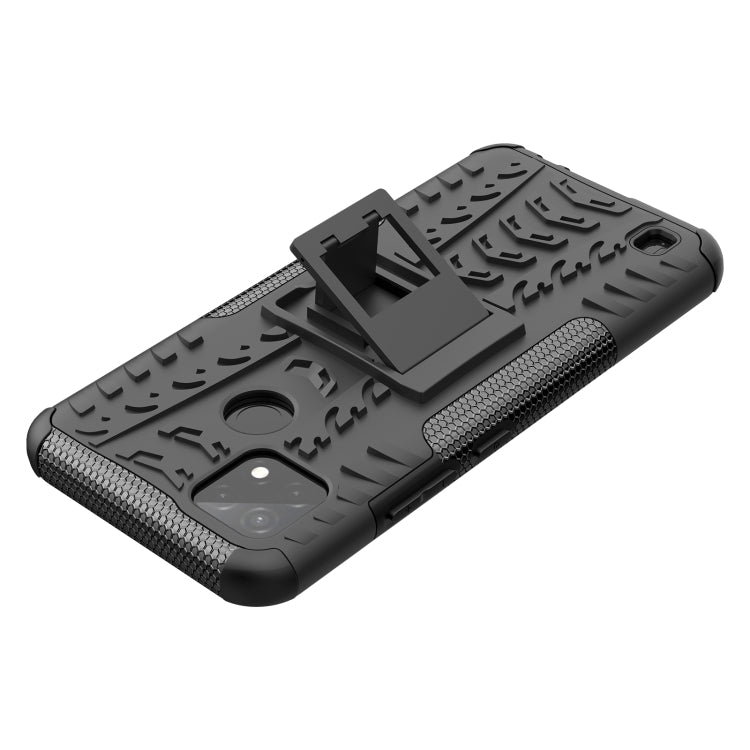 For OPPO Realme C21Y Tire Texture TPU + PC Phone Case with Holder